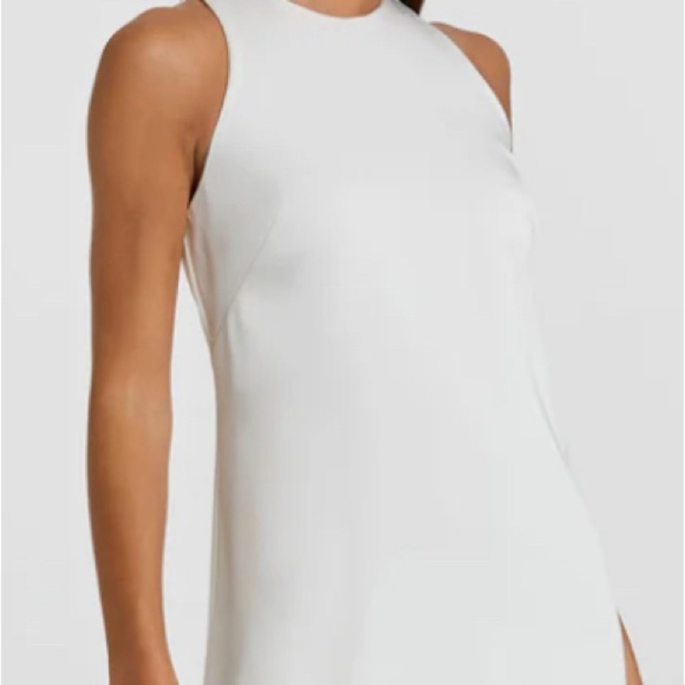 Ieena For Mac Duggal  55805 Feather‎ Hem Sleeveless Dress Size 4